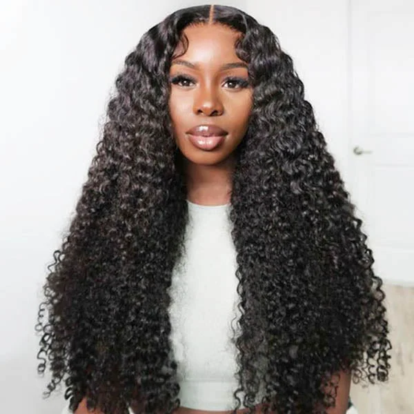 Synthetic wavy wig with a heat - friendly formulaLolly Deep Wave 7x6 Parting Max Glueless Wigs Pre-everything Wear and Go Human Hair Wigs Beginner Friendly HD Lace Closure Wigs