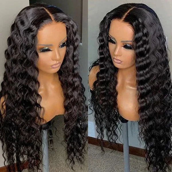Lace - front wavy wig for a realistic hairlineLoose Deep Wave Wig 13x6 Lace Front Wig 30 Inch Human Hair Wigs For Black Women lace Frontal Wig