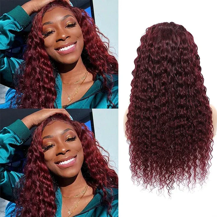 Virgin - human - hair wavy wig for the highest quality#99J Deep Wave 4x4/5x5/13x4 Lace Closure/Frontal 150%/180% Density Wigs For Women Virgin - human - hair wavy wig for the highest quality#99J Deep Wave 4x4/5x5/13x4 Lace Closure/Frontal 150%/180% Density Wigs For Women