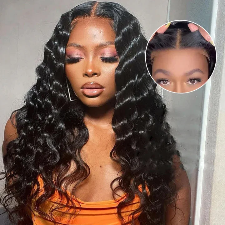 Wavy wig in a chocolate - brown color for a rich and warm appearanceLumiere Glueless Loose Deep Wave 4x6 HD Lace Wigs Human Hair Pre-cut Ready To Go Wig 180% Density Wavy wig in a chocolate - brown color for a rich and warm appearanceLumiere Glueless Loose Deep Wave 4x6 HD Lace Wigs Human Hair Pre-cut Ready To Go Wig 180% Density