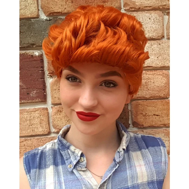 Long - length wig with a wavy texture for a beachy and romantic lookPauline Hanson Inspired Wig Orange Long - length wig with a wavy texture for a beachy and romantic lookPauline Hanson Inspired Wig Orange