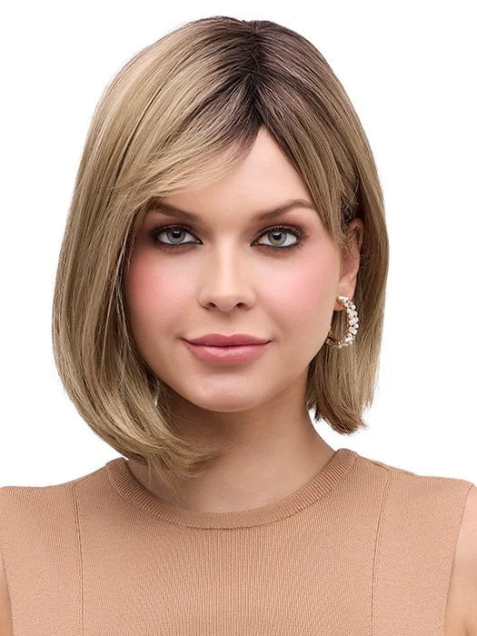 Bob wig made from high - quality synthetic fibersPaige Petite | Synthetic Wig (Mono Part) Bob wig made from high - quality synthetic fibersPaige Petite | Synthetic Wig (Mono Part)