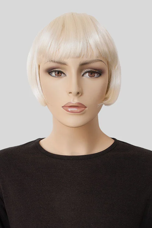 Bob wig made from high - quality synthetic fibersBlonde 1920s bob wig, short, Louise Brooks style: Agyness Bob wig made from high - quality synthetic fibersBlonde 1920s bob wig, short, Louise Brooks style: Agyness