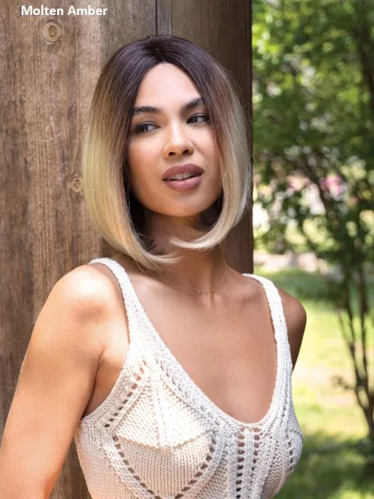 Bob wig with auburn highlights for a warm and vibrant appearancePosh Wig by Rene of Paris | The Orchid Collection | Heat Friendly Synthetic Bob wig with auburn highlights for a warm and vibrant appearancePosh Wig by Rene of Paris | The Orchid Collection | Heat Friendly Synthetic