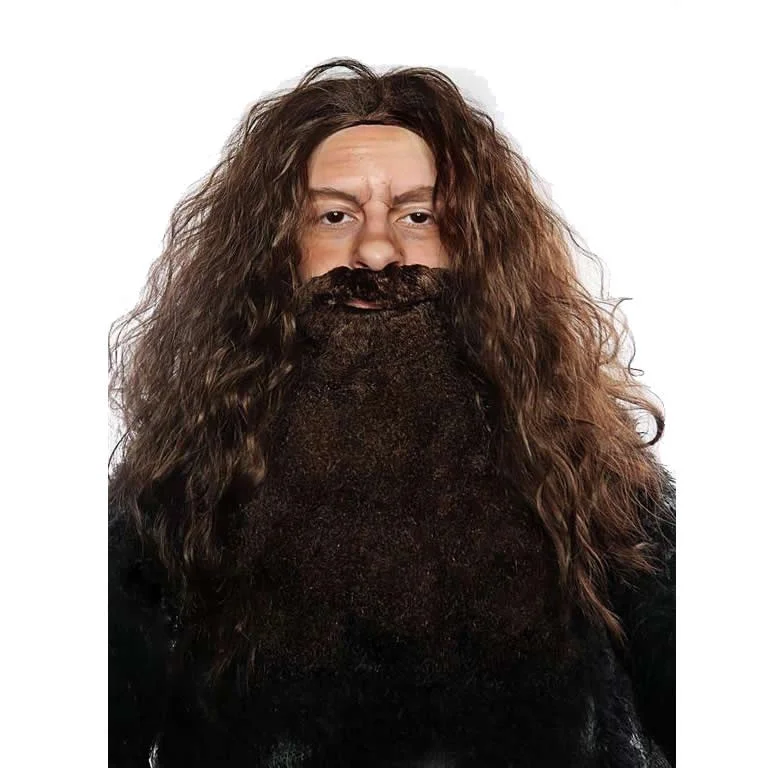 Long - length wig with a honey - blonde color for a warm and sunny appearanceRubeus Hagrid Wig and Beard Long - length wig with a honey - blonde color for a warm and sunny appearanceRubeus Hagrid Wig and Beard