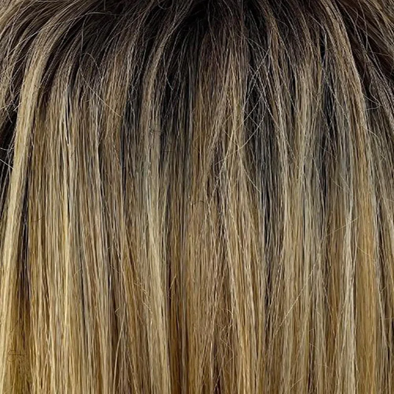 *Cream Velvet | Rooted blond with a medium warm mocha root blending into smooth velvet and cream blonds