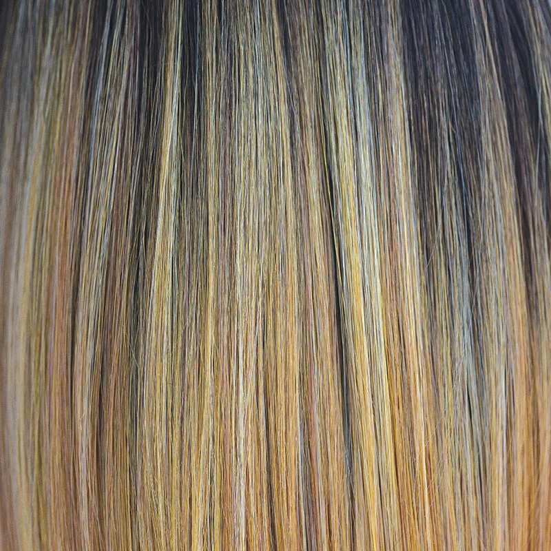 *Sunkiss | Medium brown base with a blend of strawberry blond and golden blond highlights