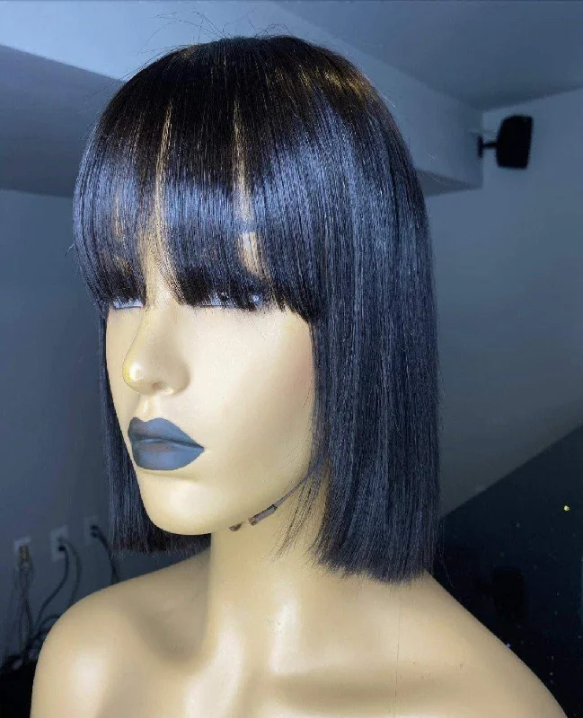 Bob wig with a blunt cut for a modern and edgy styleKerry Bang Lace Closure Wig