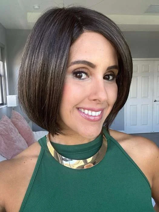 Bob wig in a jet - black color for a classic appearanceStraight Up With a Twist Elite | Synthetic Lace Front Wig (Hand-Tied) Bob wig in a jet - black color for a classic appearanceStraight Up With a Twist Elite | Synthetic Lace Front Wig (Hand-Tied)