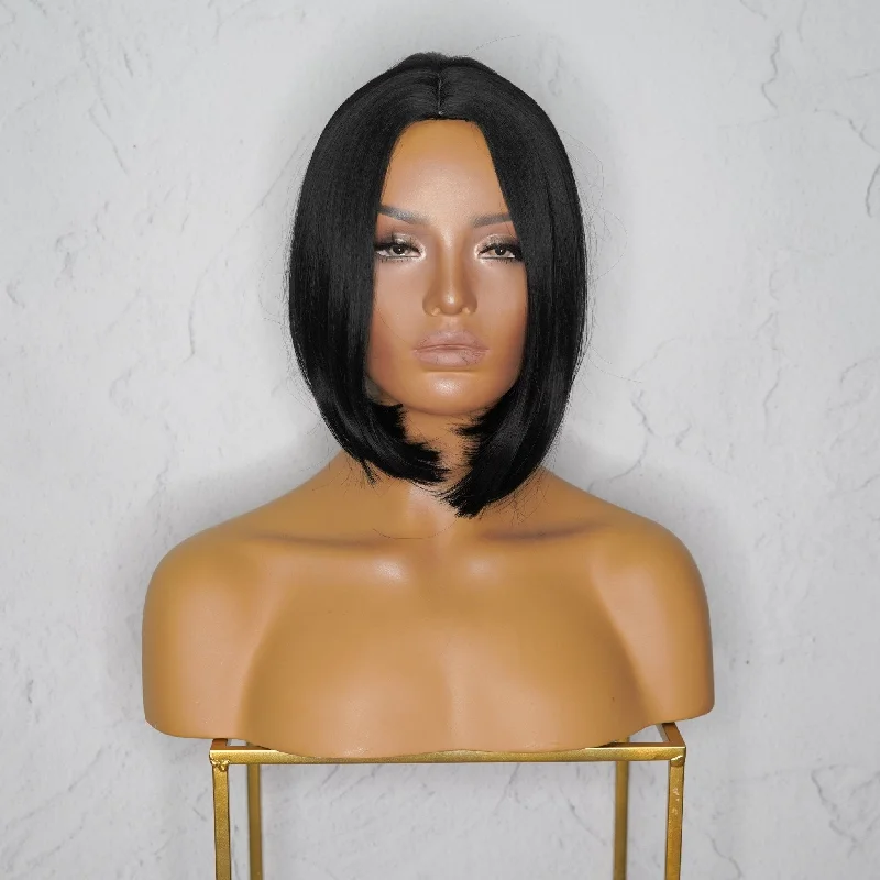 Bob wig with a monofilament cap for a breathable feelTILLY Black Cap Wig ** SAMPLE