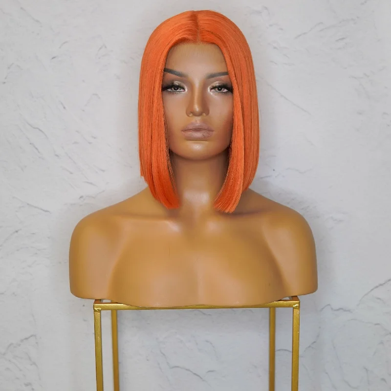Bob wig with a balayage effect for a natural - looking color transitionTILLY Orange Lace Front Wig Bob wig with a balayage effect for a natural - looking color transitionTILLY Orange Lace Front Wig