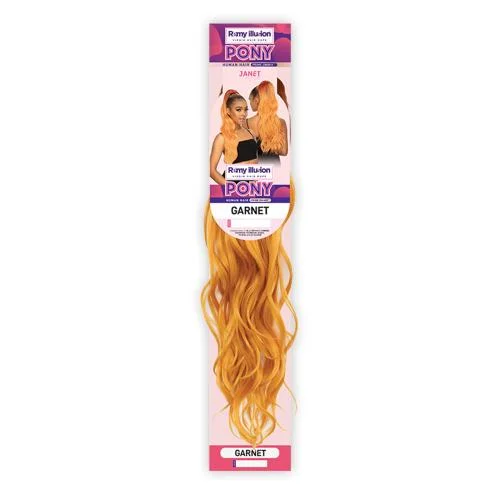 Janet Collection Human Hair Prime Unimix Ponytail Remy Illusion Pony Garnet