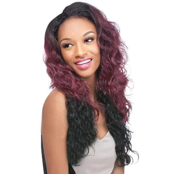 Half wig with a side - part for a more flattering lookOutre Quick Weave Synthetic Half Wig - Batik Brazilian Half wig with a side - part for a more flattering lookOutre Quick Weave Synthetic Half Wig - Batik Brazilian