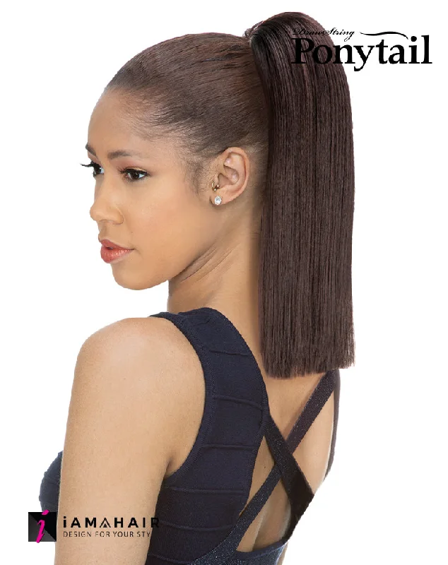 New Born Free BLUNT CUT Synthetic Drawstring  Ponytail - PBL01