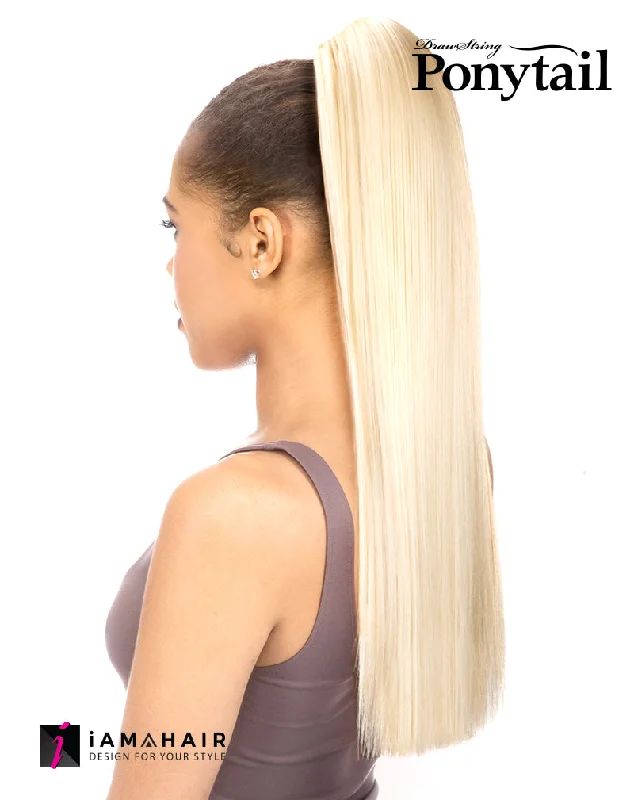 New Born Free BLUNT CUT Synthetic Drawstring  Ponytail - PBL03