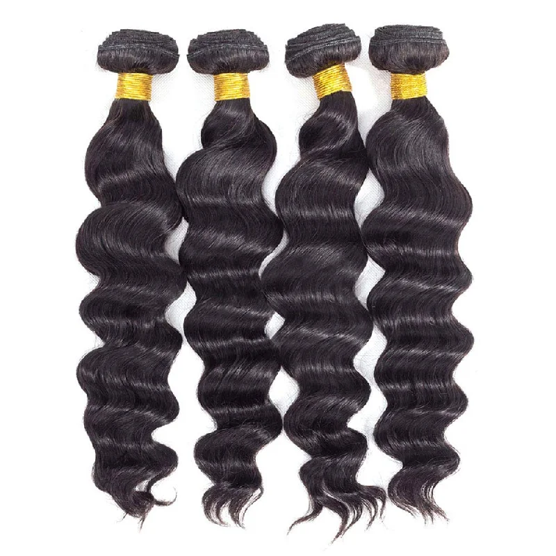 Wavy wig in a chocolate - brown color for a rich and warm appearance12A Loose Deep Wave Bundle Virgin Human Hair Curly Extension Wavy wig in a chocolate - brown color for a rich and warm appearance12A Loose Deep Wave Bundle Virgin Human Hair Curly Extension