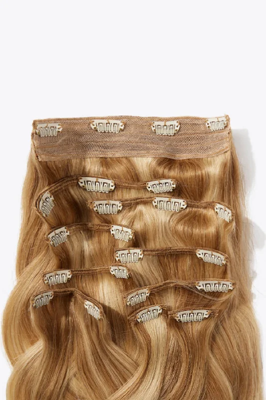 Clip - in hair extensions with a wavy texture for a beachy and relaxed look16'' Clip-in Hair Extensions Human Virgin Hair Clip - in hair extensions with a wavy texture for a beachy and relaxed look16'' Clip-in Hair Extensions Human Virgin Hair