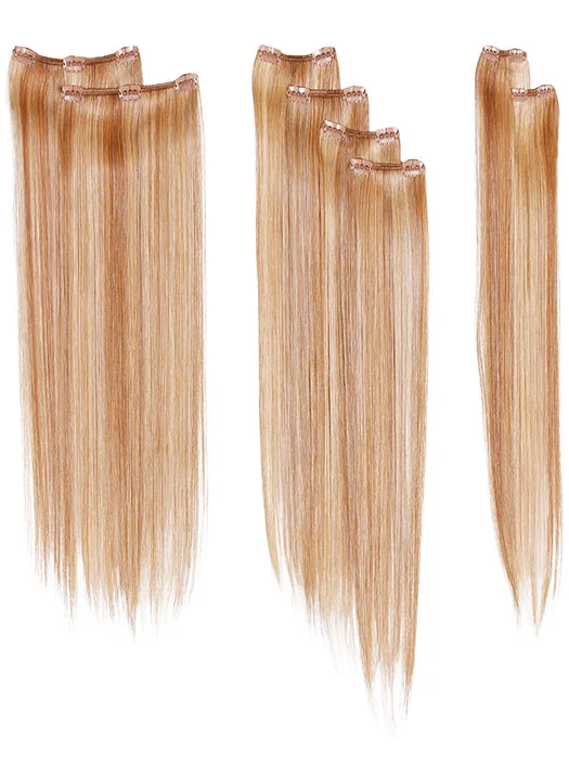 Wig pieces for a gender - neutral hairstyle16" STRAIGHT CLIP IN 8 PIECE HD