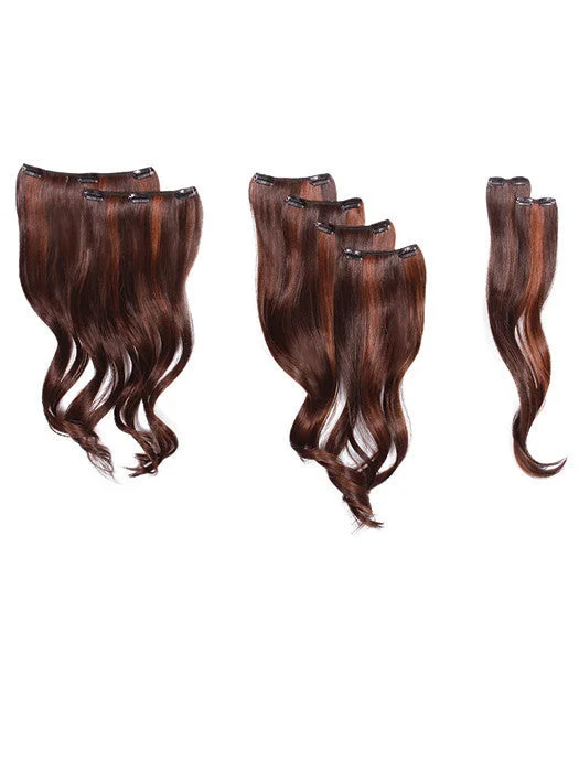 Tape - in wig pieces for a more secure attachment18" WAVY CLIP IN HAIR EXTENSIONS 8 PIECES HD Tape - in wig pieces for a more secure attachment18" WAVY CLIP IN HAIR EXTENSIONS 8 PIECES HD