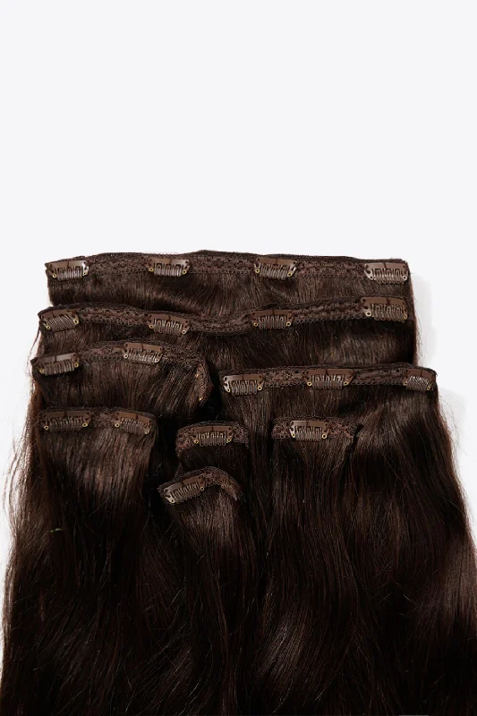 Clip - in hair extensions with a pre - bleClip-in Hair Extensions Human Hair
