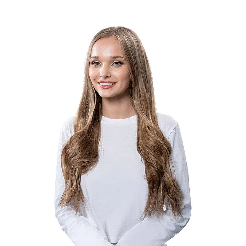 U - shaped wig with a perm - like texture24" U-Shape Topper Medium Blonde