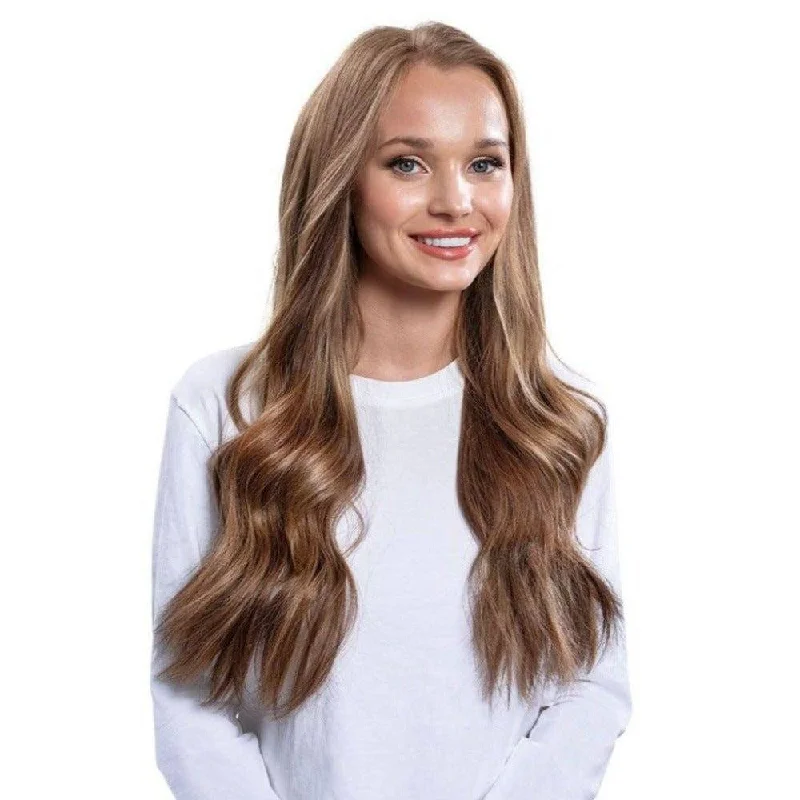 U - shaped wig with a head - wrap style24" U-Shape Wig Medium Brown Balayage