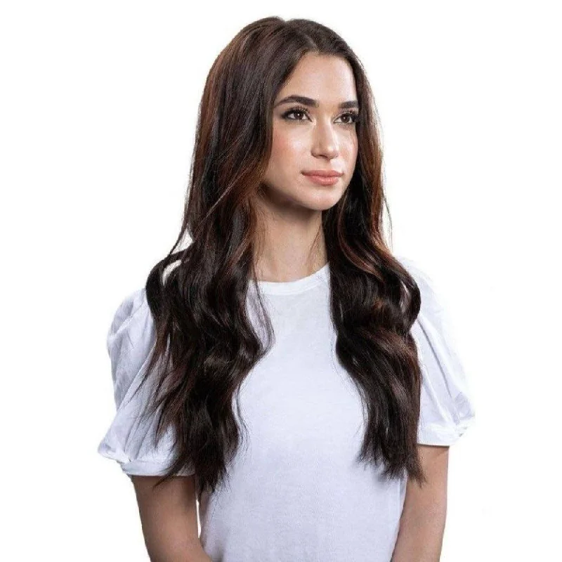 U - shaped wig with a low - ponytail design24" U-Shape Wig Soft Black