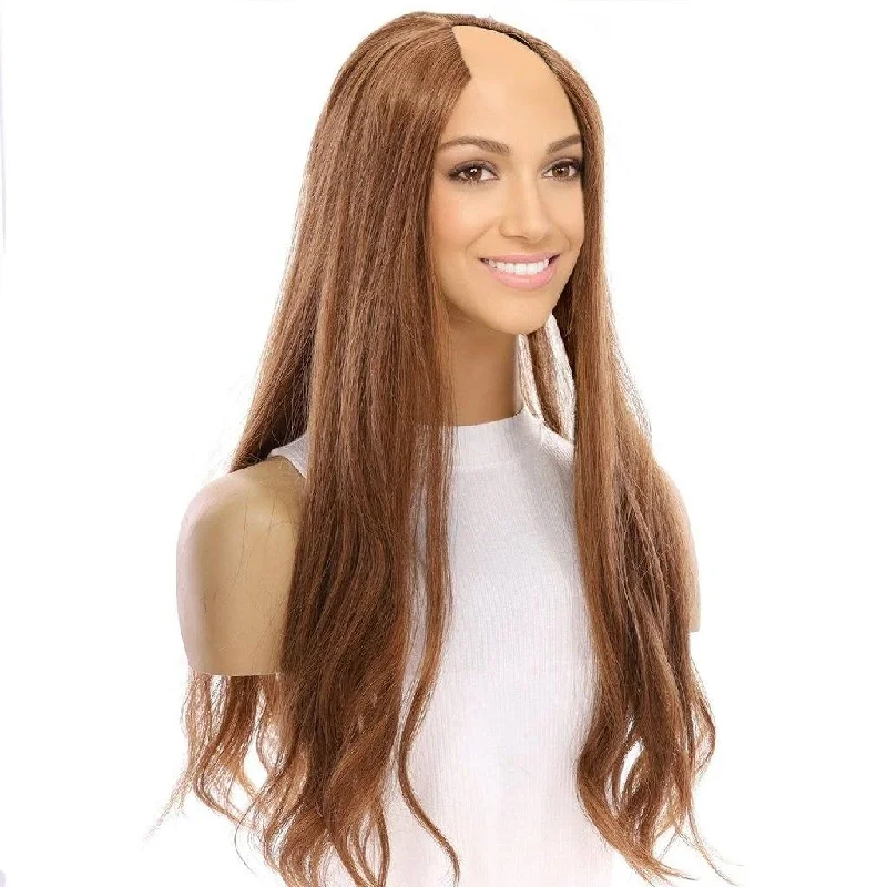 U - shaped wig with a high - ponytail option24" U-Shape Topper Copper