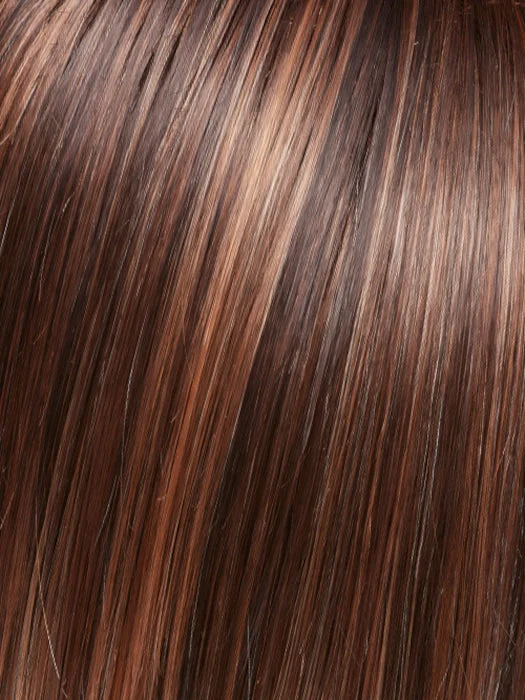 FS6/30/27 | Toffee Truffle | Brown & Med Red-Gold & Med Red-Gold Blonde Blend w/ Med Gold Blonde Bold Highlights