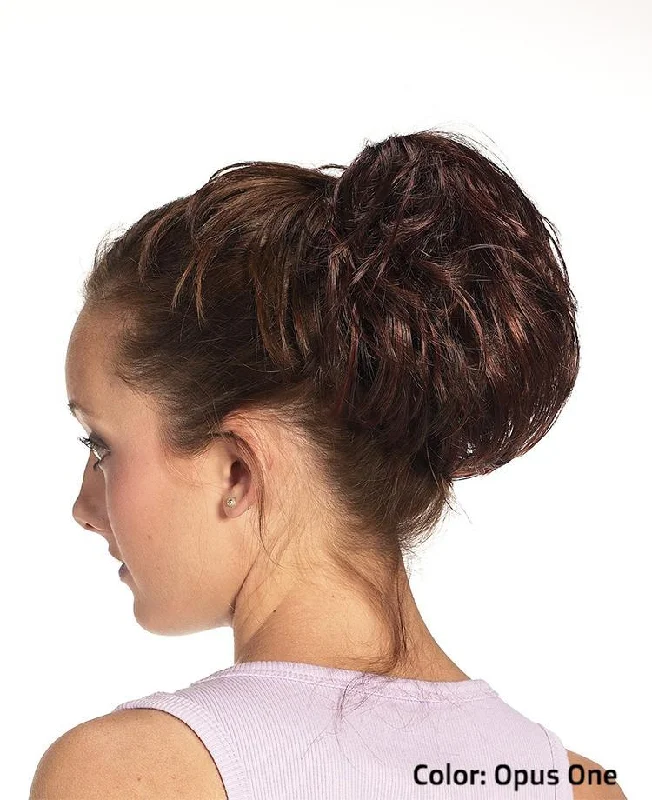 Hair buns for a fitness workout810V Volume Top by Wig Pro: Synthetic Hair Piece