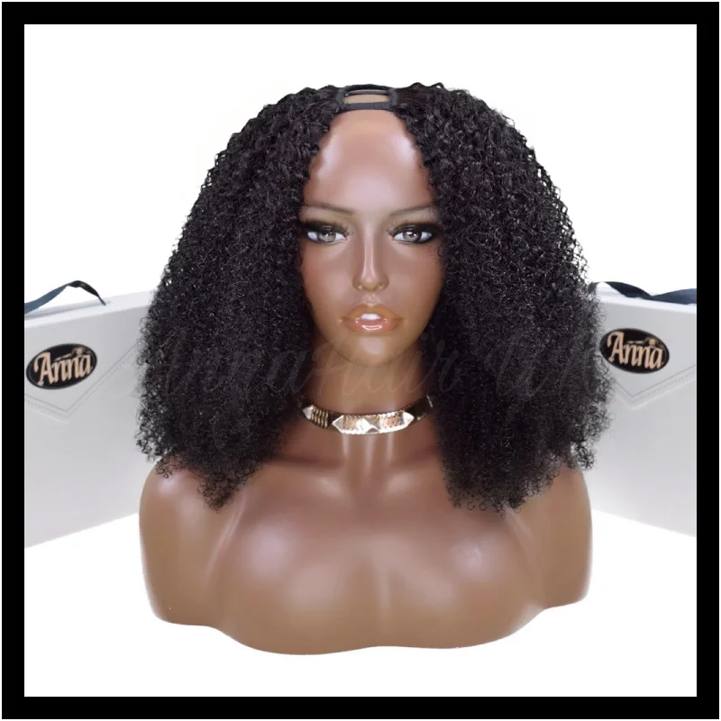 U - shaped wig for daily wearCustomised Afro Curl U-Part Clip-In Unit