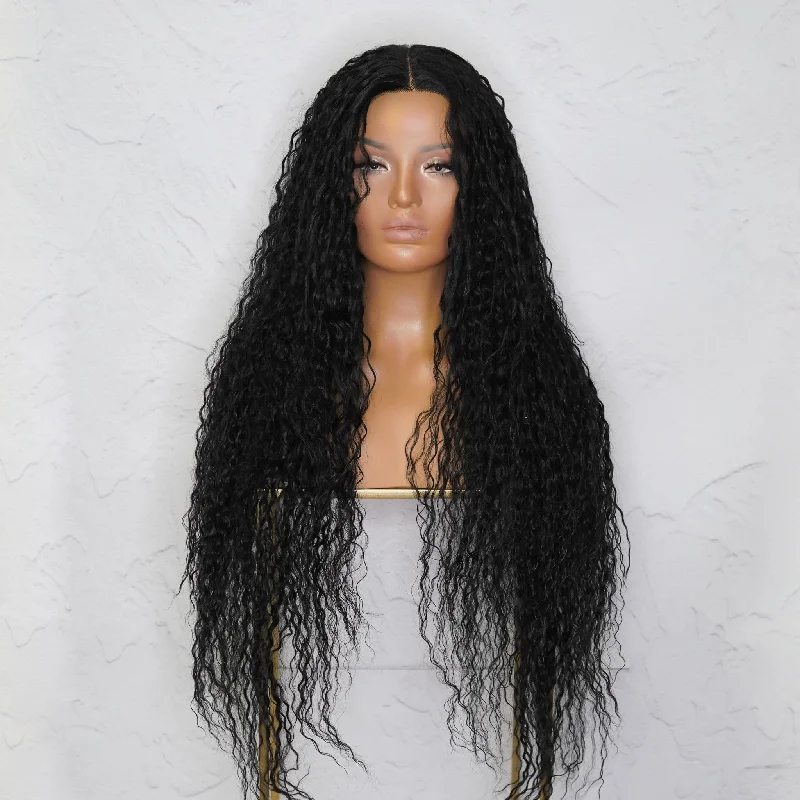 Short wig with a pixie cut for a bold and edgy lookATHENA Black Lace Front Wig