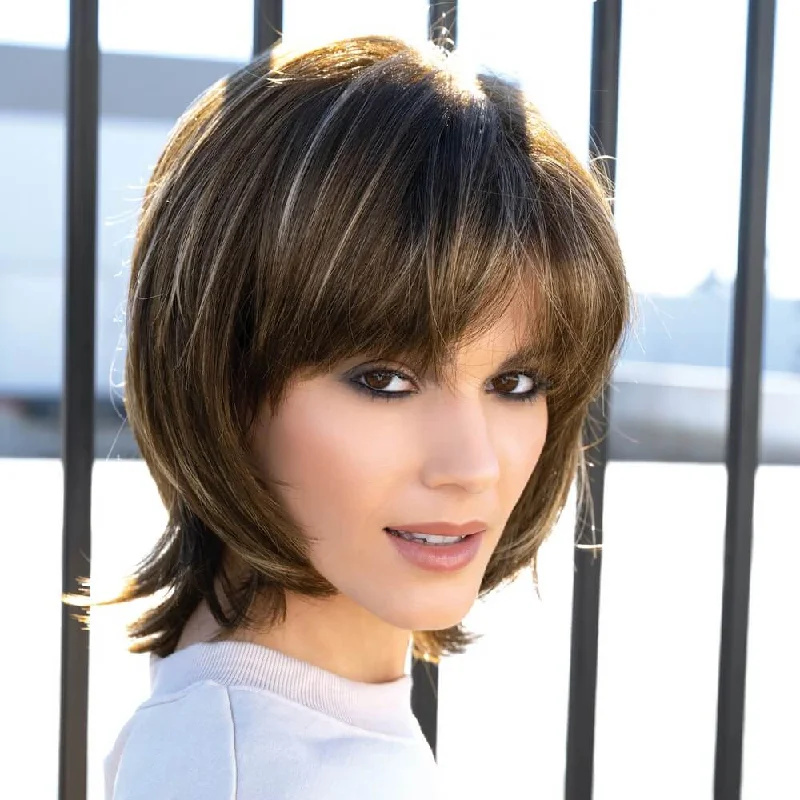 Layered wigs with a hair - band attachedBailey by Rene of Paris (Basic Cap Wig)