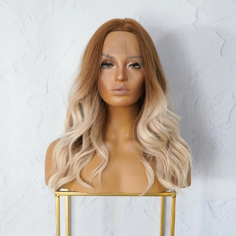 Virgin - human - hair wavy wig for the highest qualityBEC Ombre Blonde Lace Front Wig
