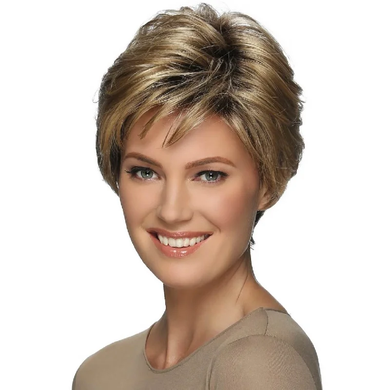 Layered wigs with a highlighted effectBillie by Estetica (Basic Cap Wig)