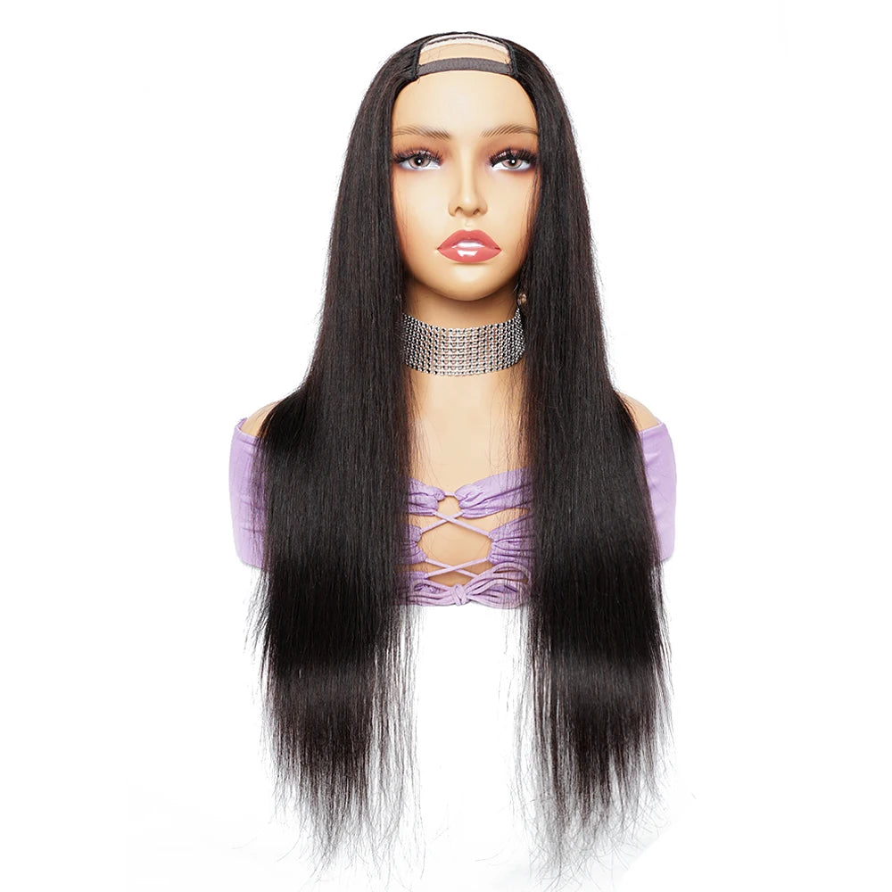 Synthetic u - shaped wig in a budget - friendly price rangeBone Straight Non-Lace U Part Wigs Synthetic u - shaped wig in a budget - friendly price rangeBone Straight Non-Lace U Part Wigs