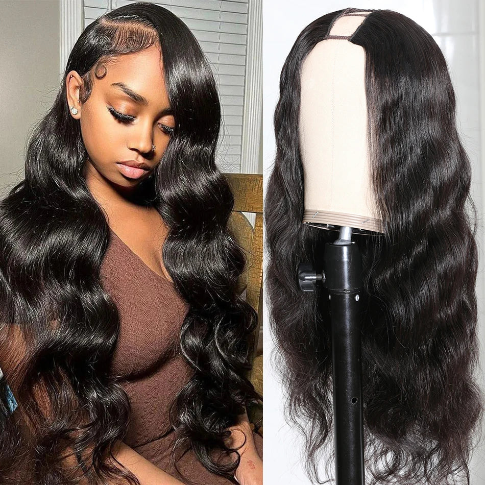 U - shaped wig with a natural - looking scalp simulationBrazilian Human Hair U Part Wig U - shaped wig with a natural - looking scalp simulationBrazilian Human Hair U Part Wig