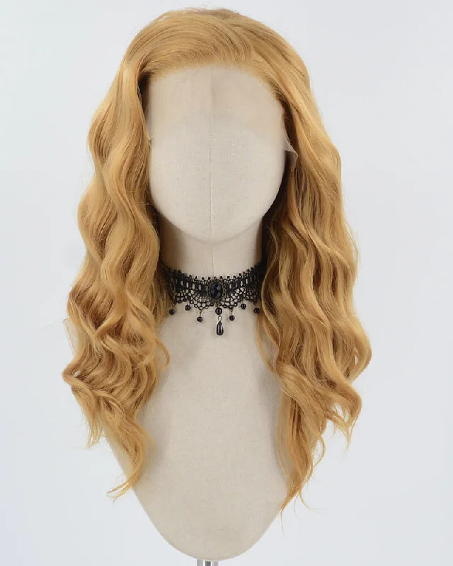 Curly wig with a middle - part for a classic and elegant styleBrown Curly Synthetic Lace Front Wig WW791 Curly wig with a middle - part for a classic and elegant styleBrown Curly Synthetic Lace Front Wig WW791