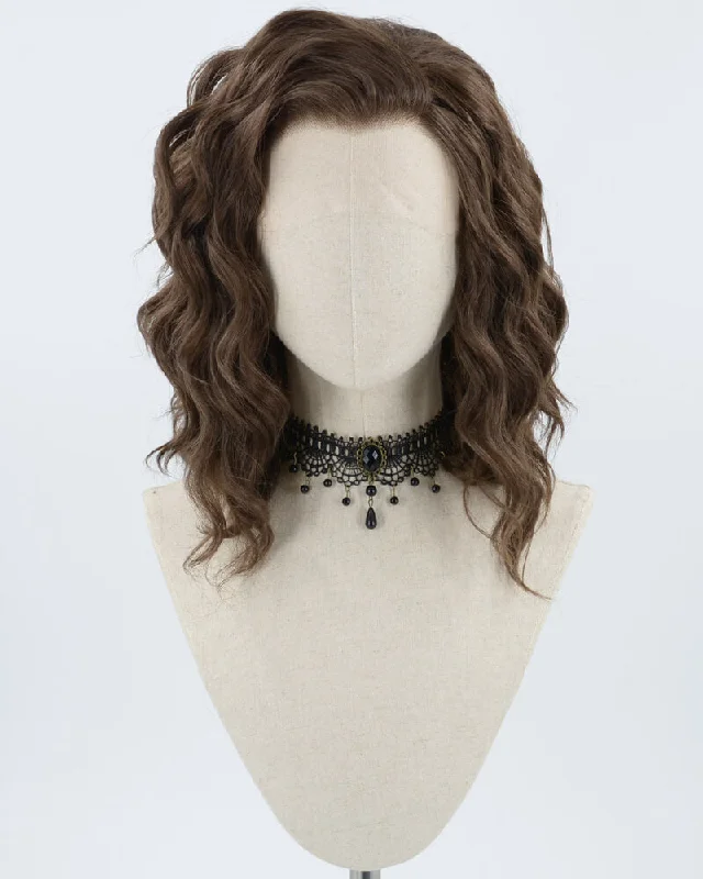 Curly wig with a middle - part for a classic and elegant styleBrown Short Synthetic Lace Front Wig WW002 Curly wig with a middle - part for a classic and elegant styleBrown Short Synthetic Lace Front Wig WW002