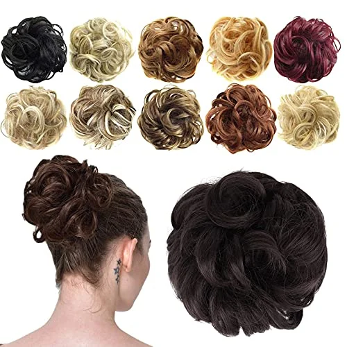 French twist hair buns with a classic appealBun Updo Hairpiece Chignon