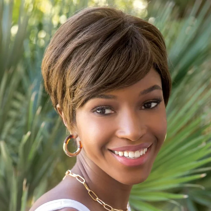 Wig with bangs for a preppy styleCarter by Orchid (Lace Front-Lace Part Wig)