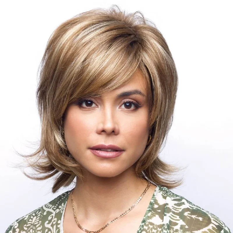 Layered wigs with a monofilament top for a realistic partClaire by Noriko (Basic Cap Wig)