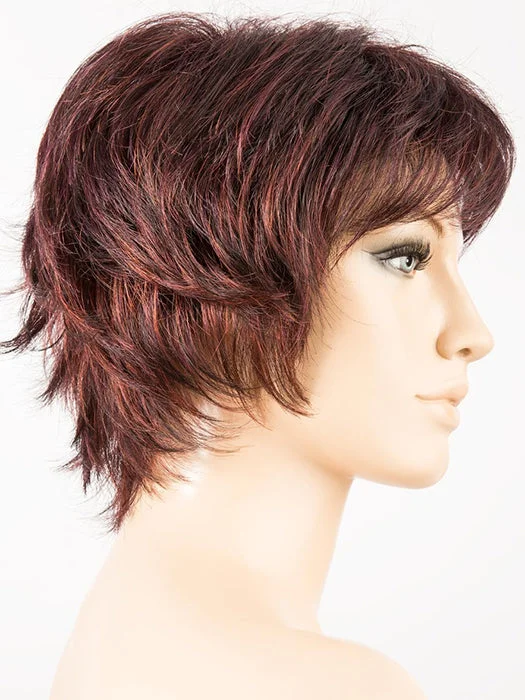 AUBERGINE MIX | Darkest Brown with hints of Plum at base and Bright Cherry Red and Dark Burgundy Highlights