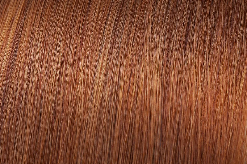 Clip - in hair extensions with a straight texture for a sleek and seamless blendClip In Extensions: Light Copper #30 Clip - in hair extensions with a straight texture for a sleek and seamless blendClip In Extensions: Light Copper #30