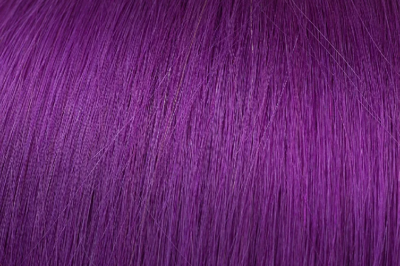 Clip - in hair extensions with a wavy texture for a beachy and relaxed lookClip In Extensions: Purple