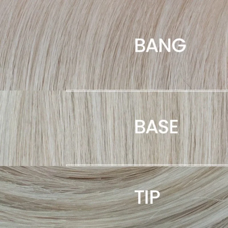 60/103 | A 3 Tone Grey with a Creamy/Off White front/crown/back and sides. Tipped with warm Golden Grey