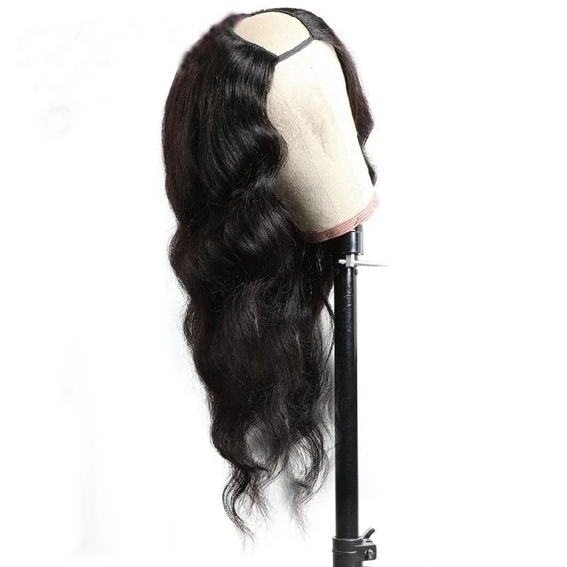 Red u - shaped wig for a bold and vibrant lookU-part - Deep Wave Wig - Auburn Brown highlights - 100% Human Hair Red u - shaped wig for a bold and vibrant lookU-part - Deep Wave Wig - Auburn Brown highlights - 100% Human Hair