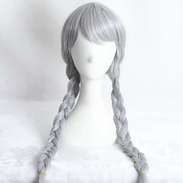 Curly wig with a side - part for a more flattering lookCosplay Wig - Zootopia - Judy Hopps (Light Grey with Braids) Curly wig with a side - part for a more flattering lookCosplay Wig - Zootopia - Judy Hopps (Light Grey with Braids)