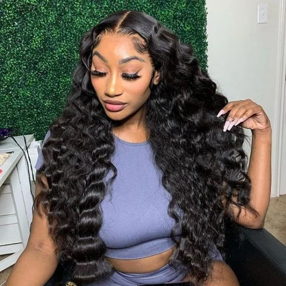 Cranberry 10A 4x4 Inch Lace Closure Human Hair Wigs Loose Deep Remy Indian Hair Wigs Natural Color Cranberry 10A 4x4 Inch Lace Closure Human Hair Wigs Loose Deep Remy Indian Hair Wigs Natural Color