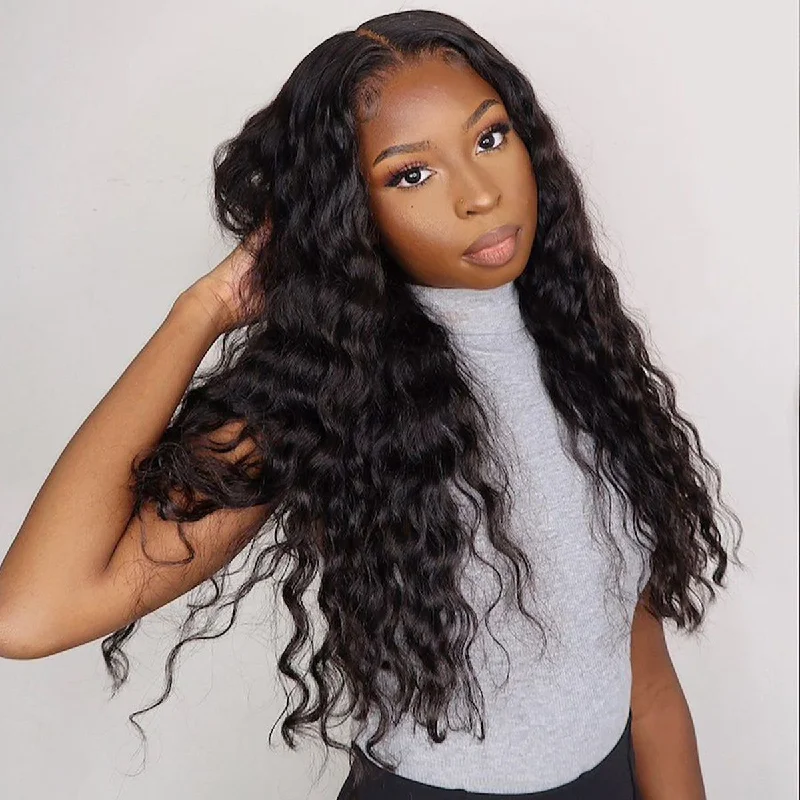 Cranberry 12A 5x5 Invisible Skin Melt Loose Deep Real HD Swiss Lace Closure Wig